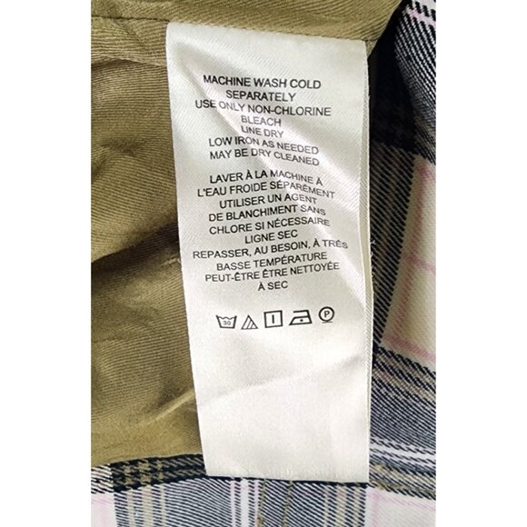 We The Free Jacket Womens Small Green Plaid Button Up Freddie Long Line Blazer - Picture 14 of 14